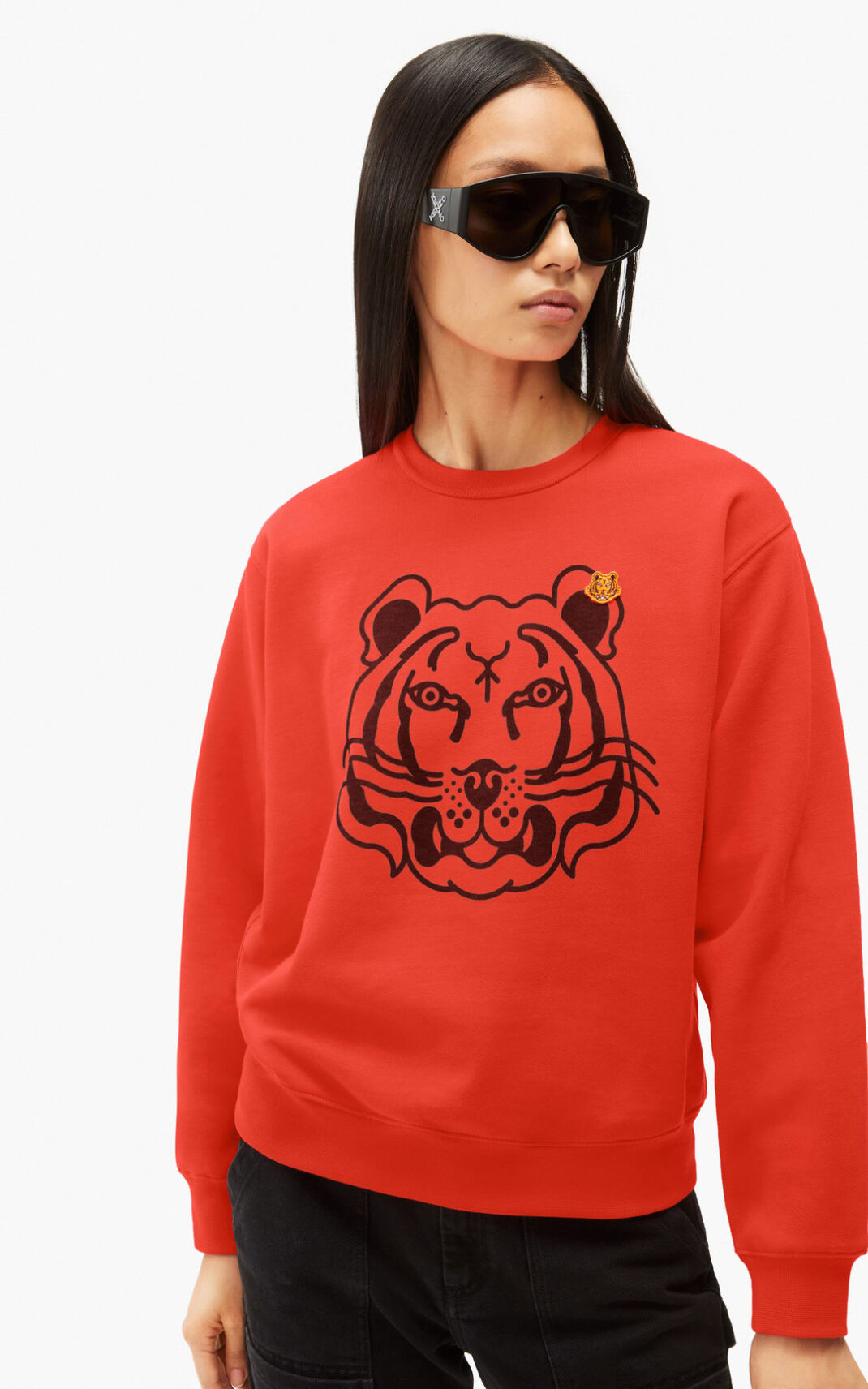 Kenzo K Tiger Sweatshirt Dame - Rød DK-297000